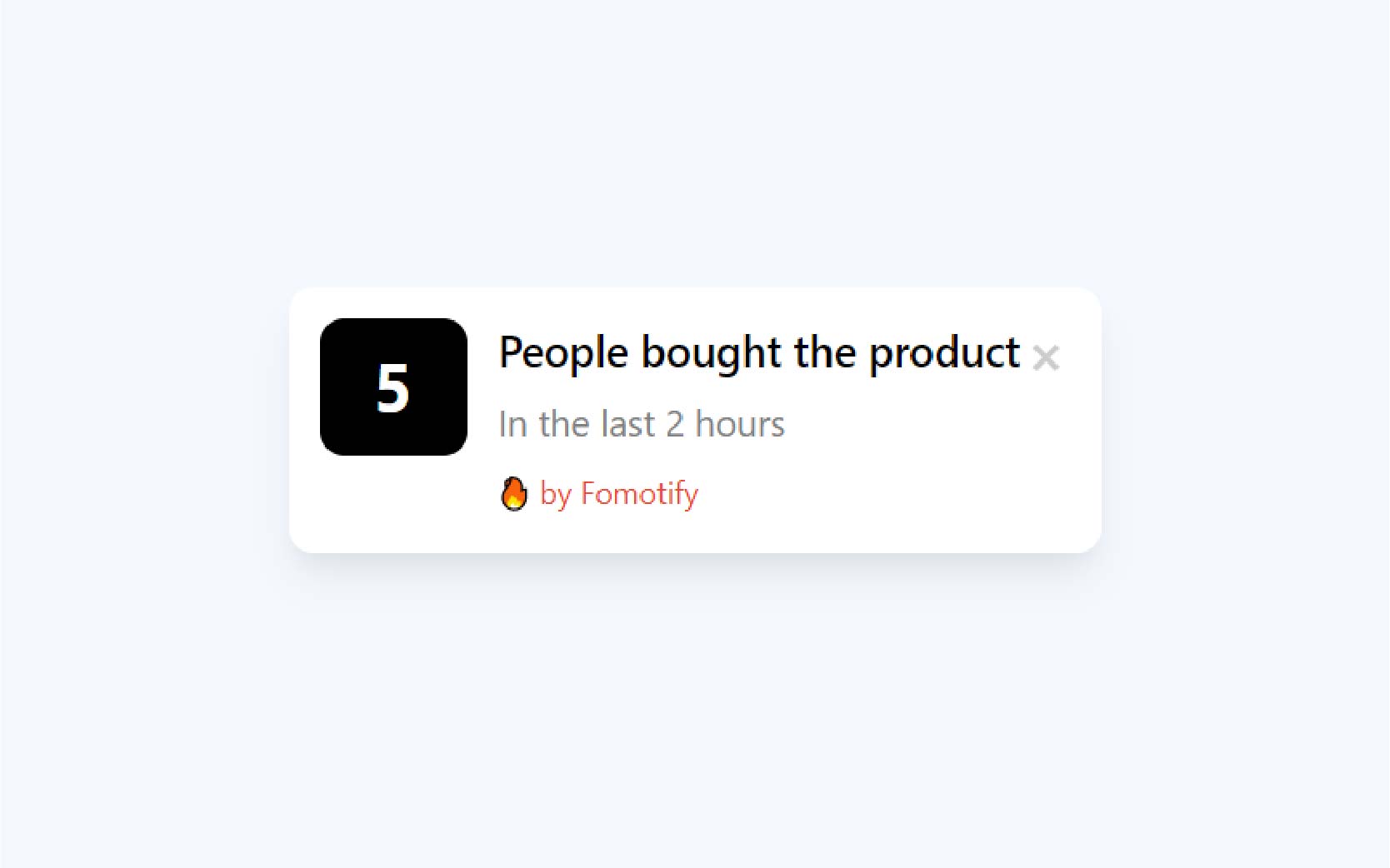 Conversion Counter widget at Fomotify